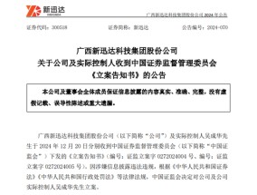 突发！这家A股公司及实控人，被证监会立案！