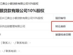 挂牌两年无人问津7折“促销”，地方小贷股权价格还在走低，有公司20%股权最终2折成交